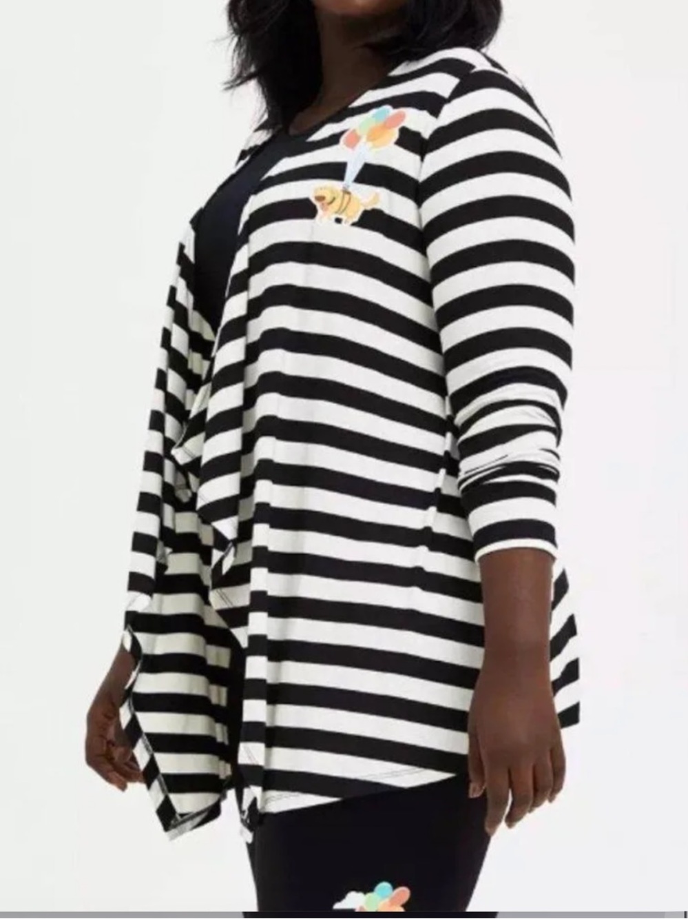 Torrid Disney Pixar UP! Doug Striped Open Front T-Shirt Cardigan sz 1X